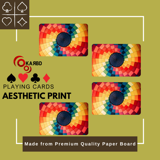 KARBD Playing Cards Deck with Plastic Laminated Coating - Combo Elite Black & Aesthetic Multicolour