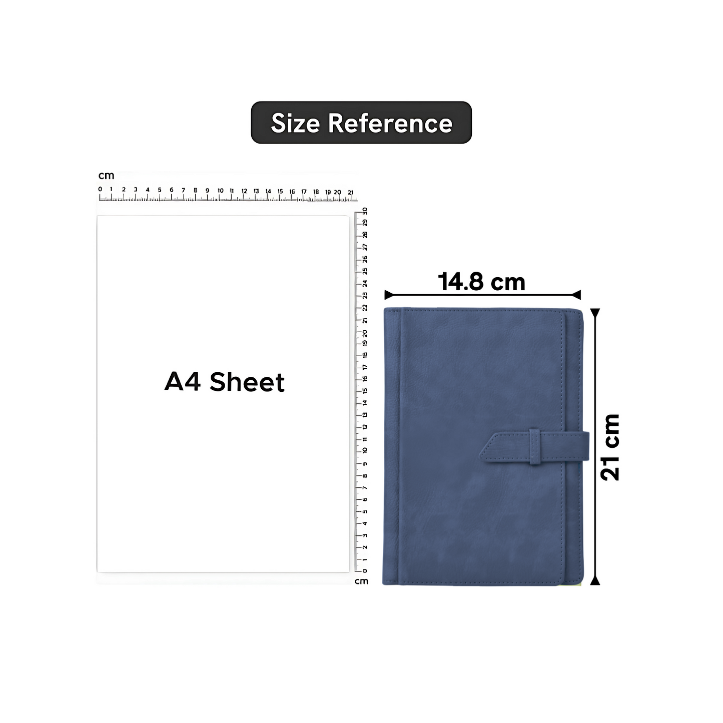 KARBD Organizer Notebook Diary with Belt Closure Flap (A5, 192 Pages, Colour may Vary)