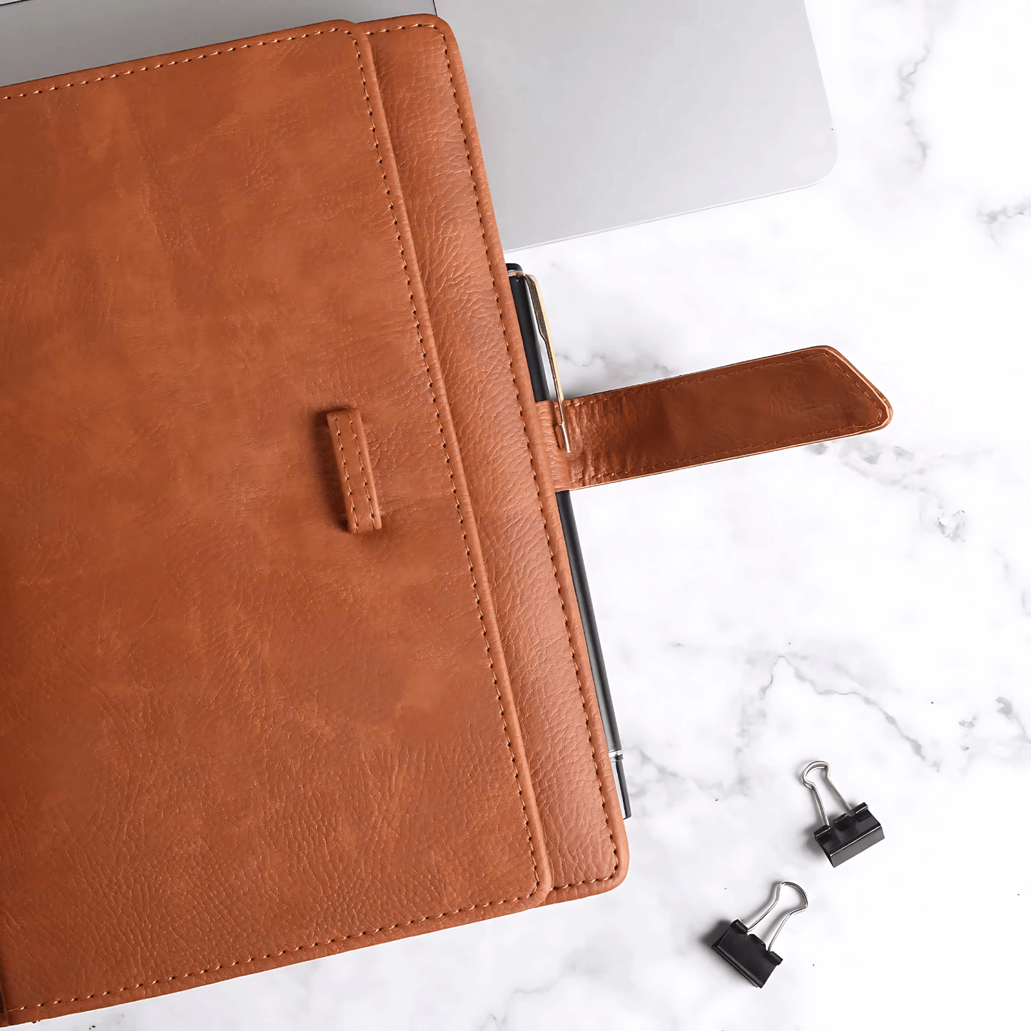 KARBD Organizer Notebook Diary with Belt Closure Flap (A5, 192 Pages, Colour may Vary)