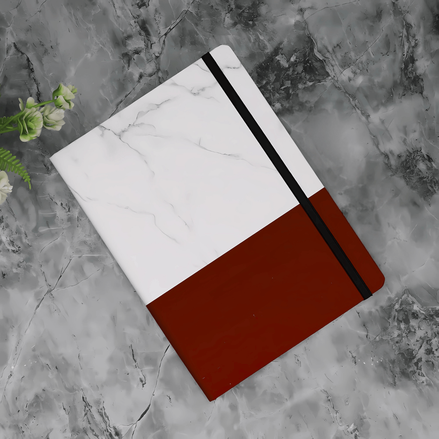 KARBD Marble Suede Notebook Single Line Diary (A5, 160 Pages, Pack of 2, Colour may vary)