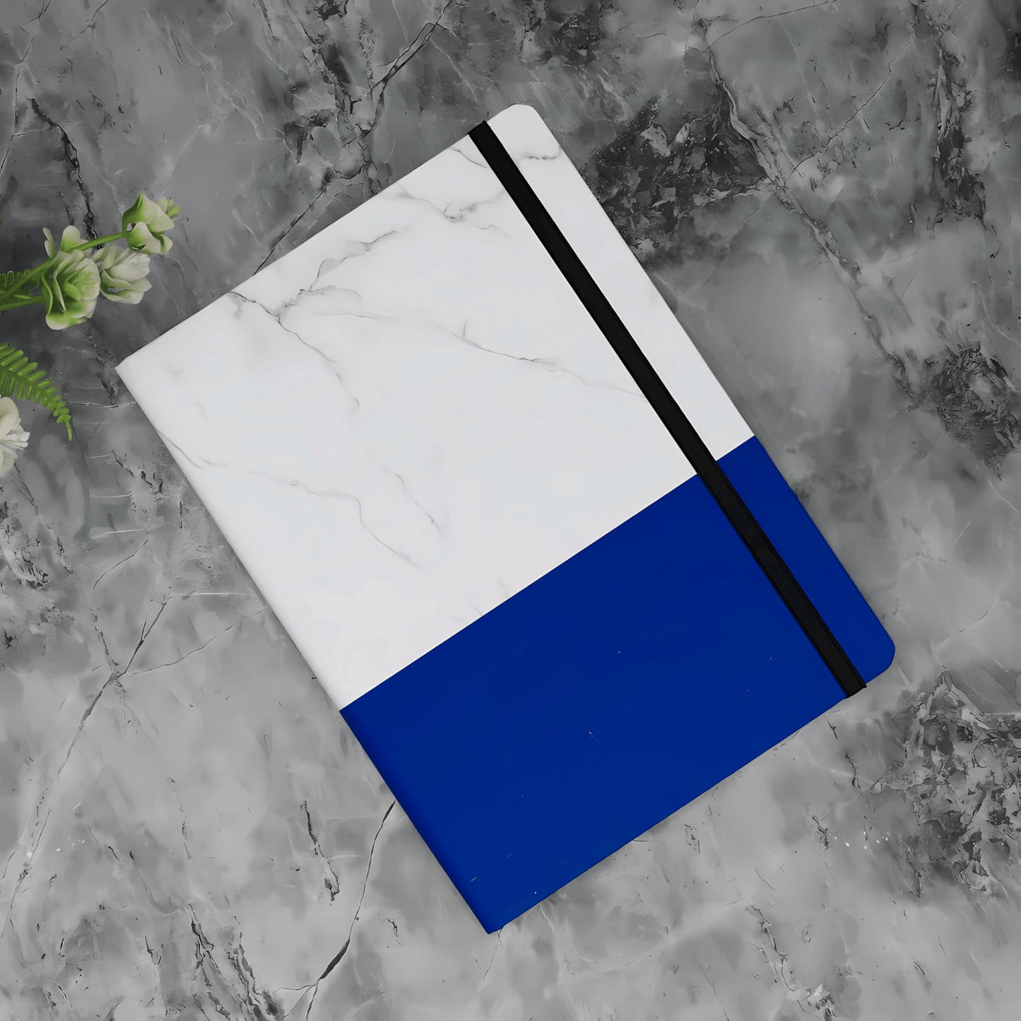 KARBD Marble Suede Notebook Single Line Diary (A5, 160 Pages, Pack of 2, Colour may vary)