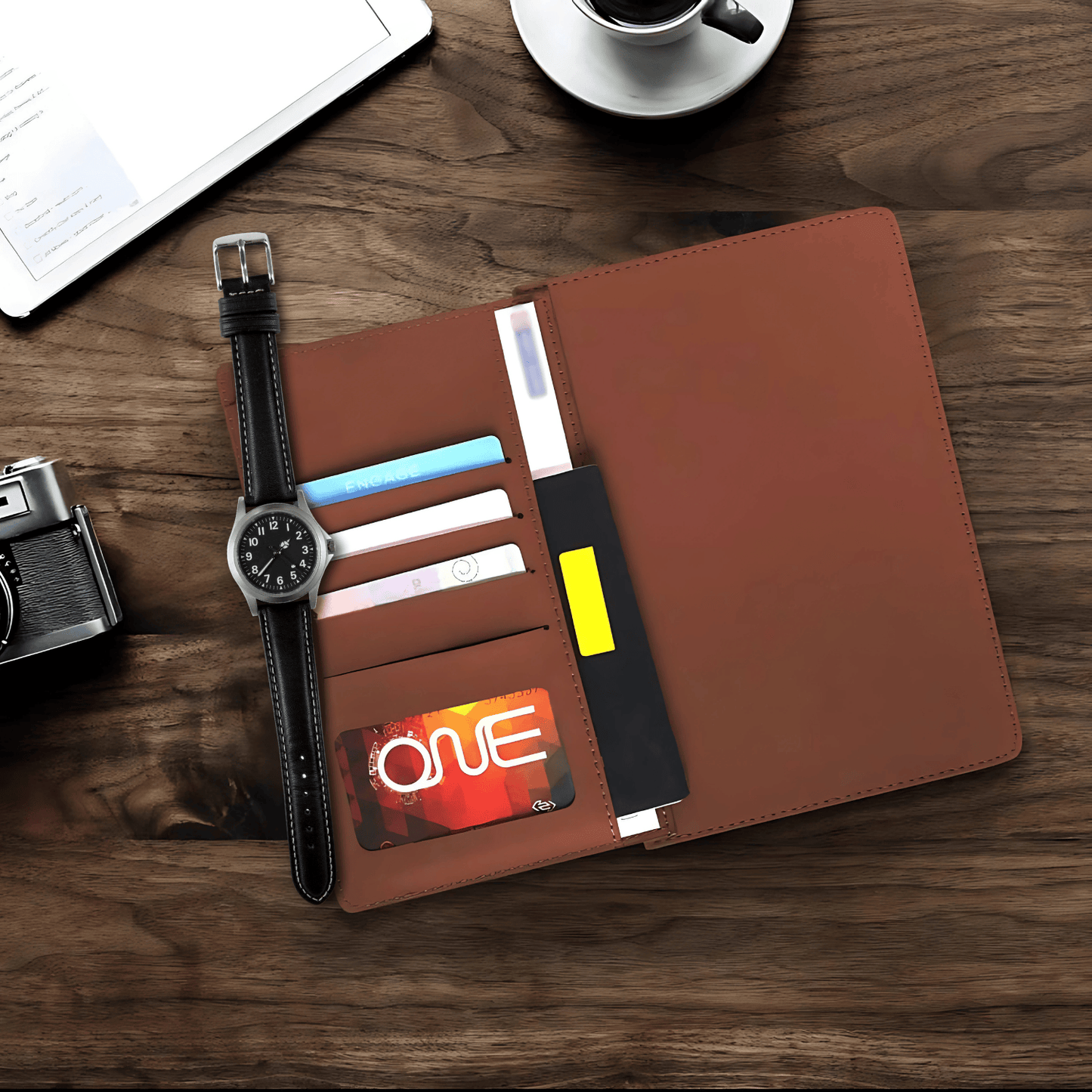 KARBD Organizer Notebook Diary with Belt Closure Flap (A5, 192 Pages, Colour may Vary)