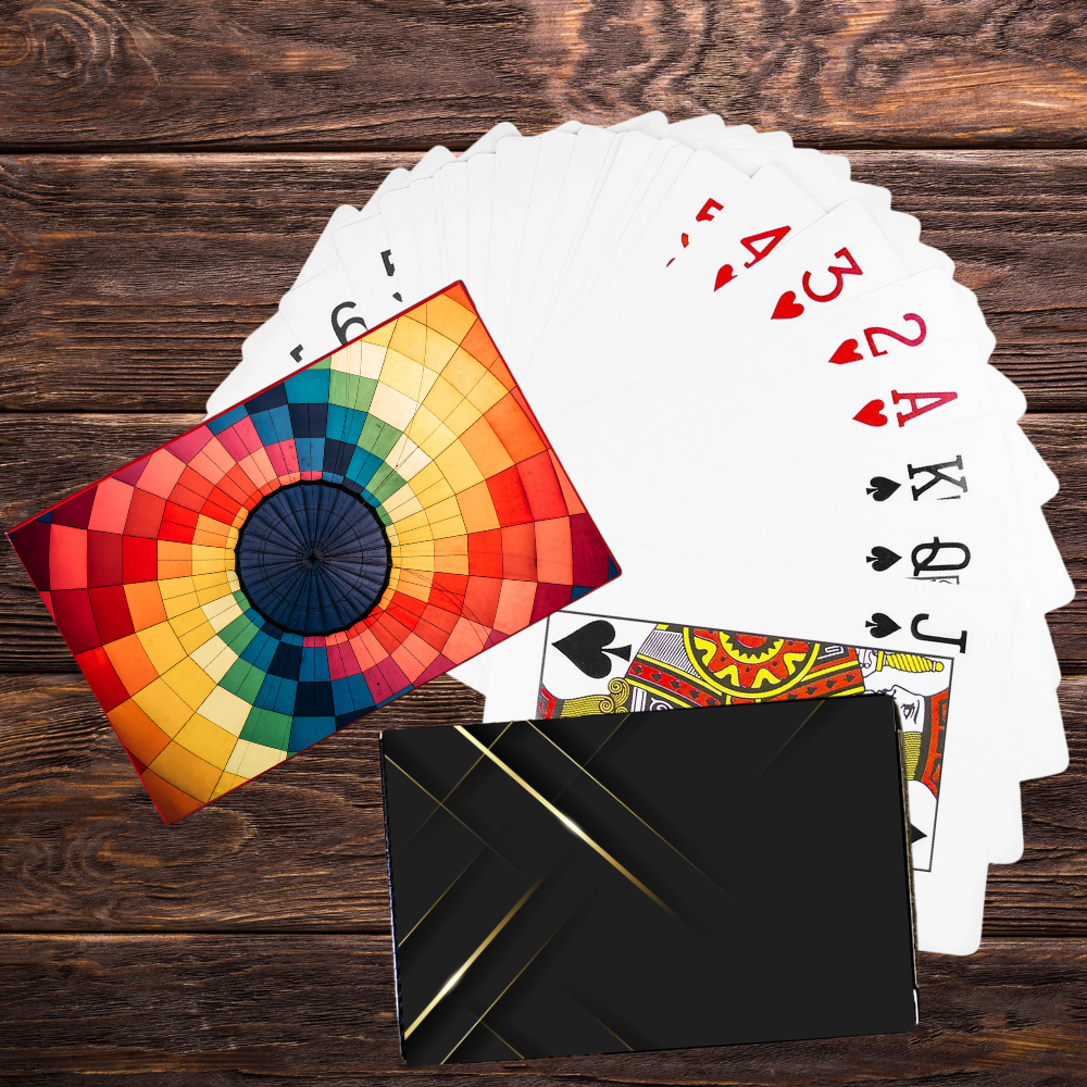 KARBD Playing Cards Deck with Plastic Laminated Coating - Combo Elite Black & Aesthetic Multicolour