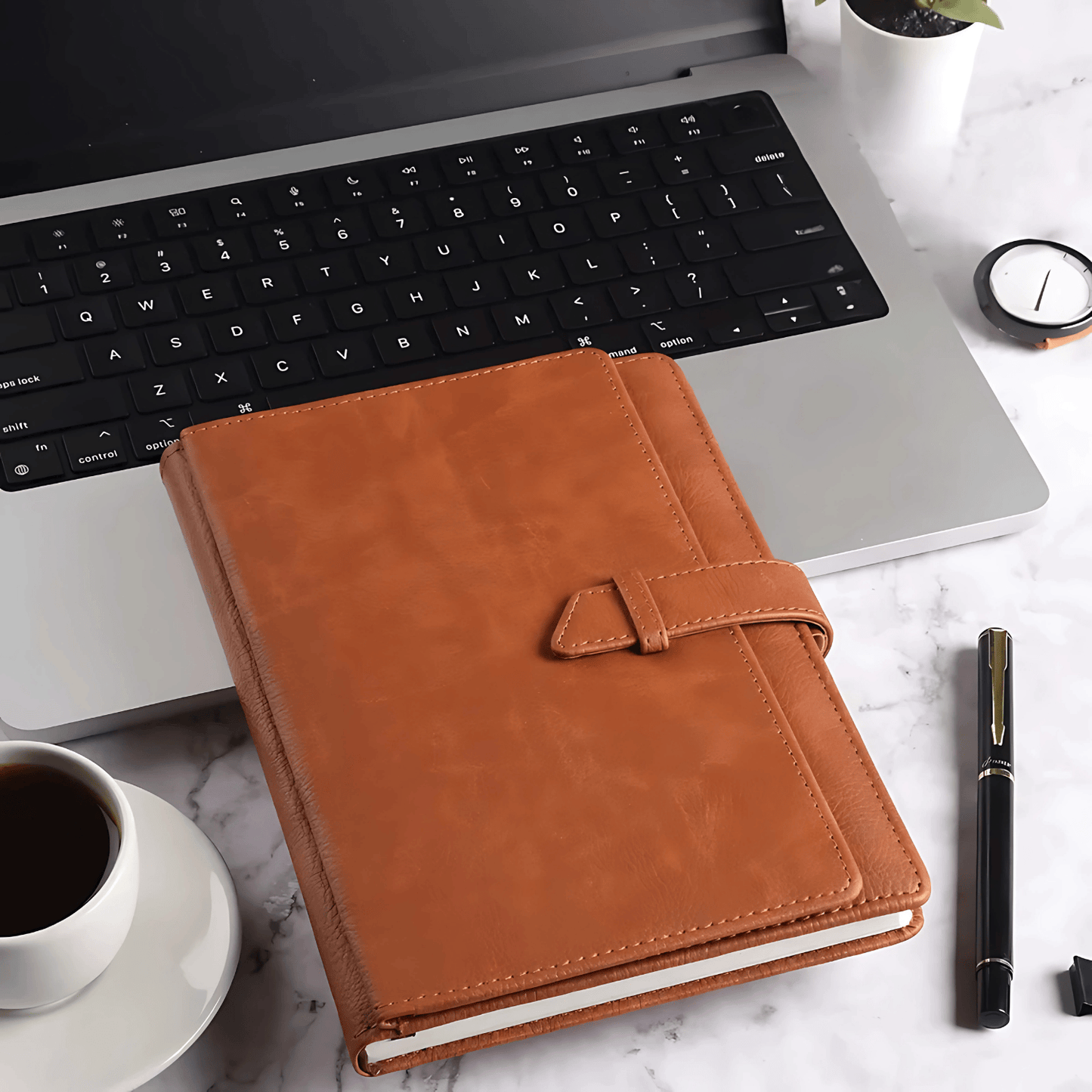 KARBD Organizer Notebook Diary with Belt Closure Flap (A5, 192 Pages, Colour may Vary)